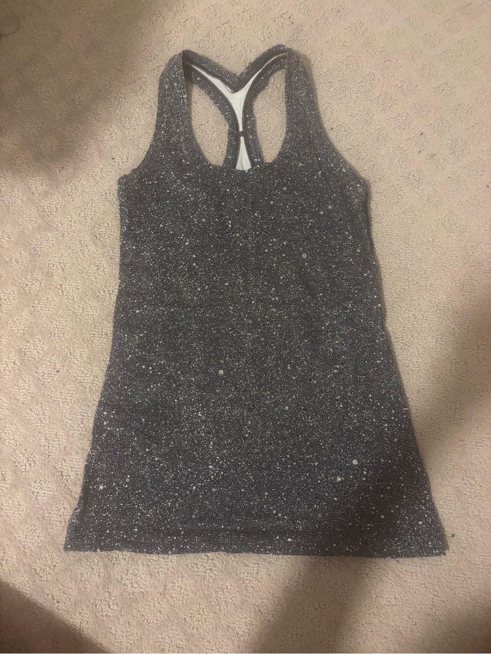 lululemon athletica Black Speckled Racerback Tank